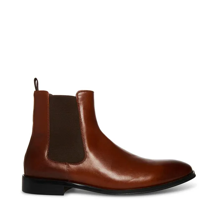 Mens Adamo Brown Leather Steve Madden Boots