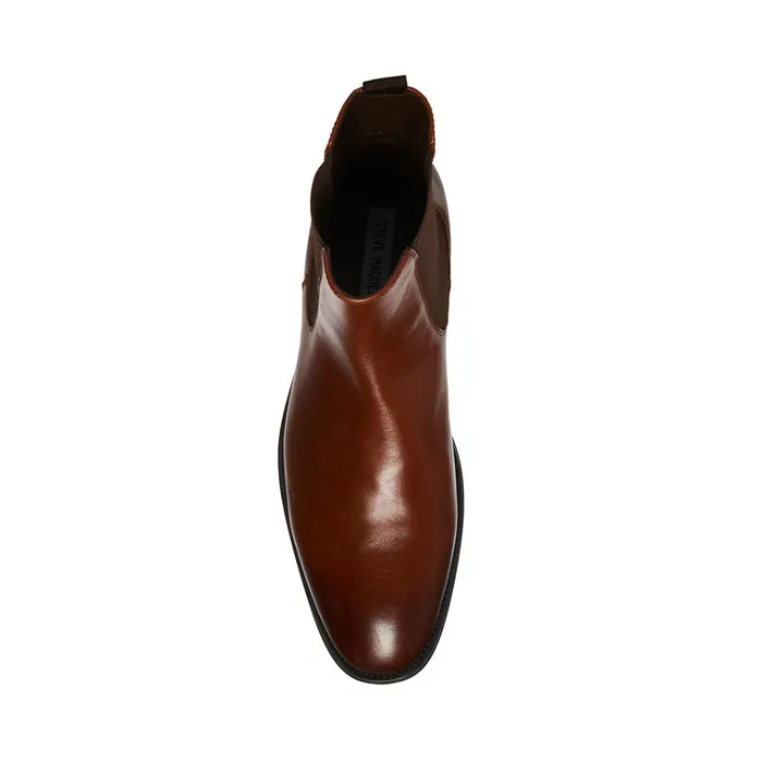 Mens Adamo Brown Leather Steve Madden Boots Mens Adamo Brown Leather Steve Madden Boots