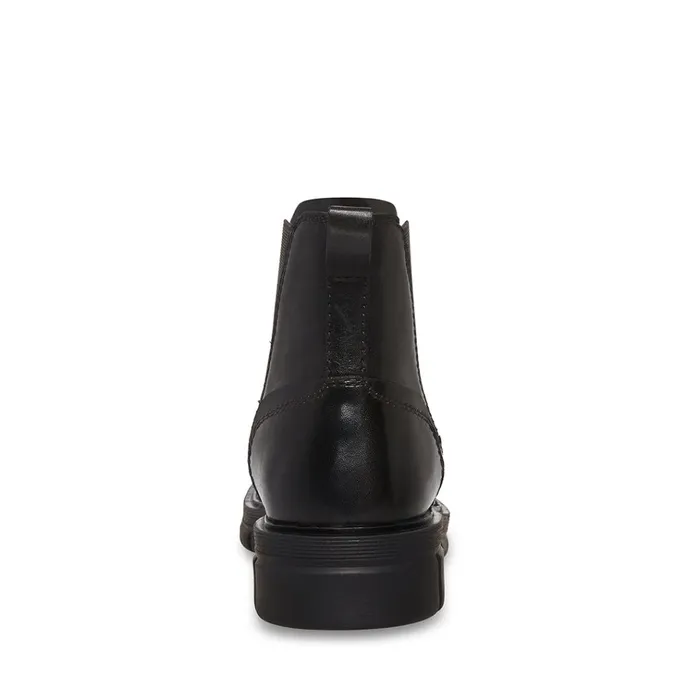 Mens Adonis Black Leather Steve Madden Boots