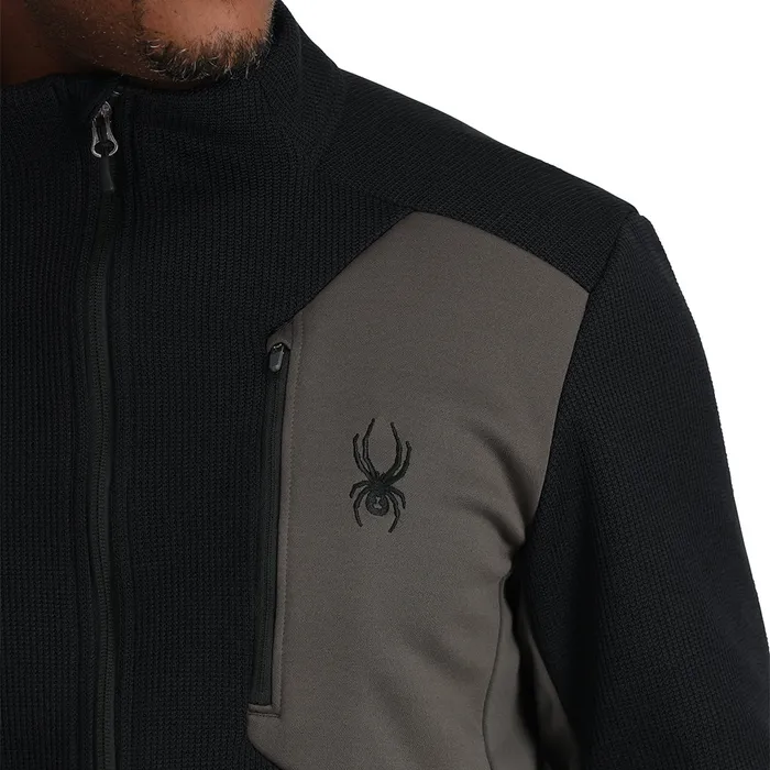 Mens Bandit Full Zip 8211 Black Spyder Fleece