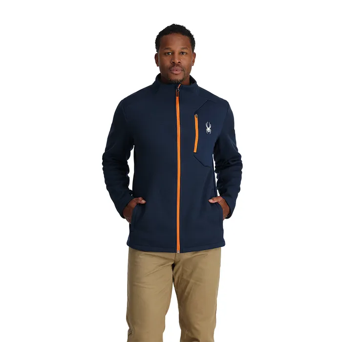 Mens Bandit Full Zip 8211 True Navy Spyder Fleece
