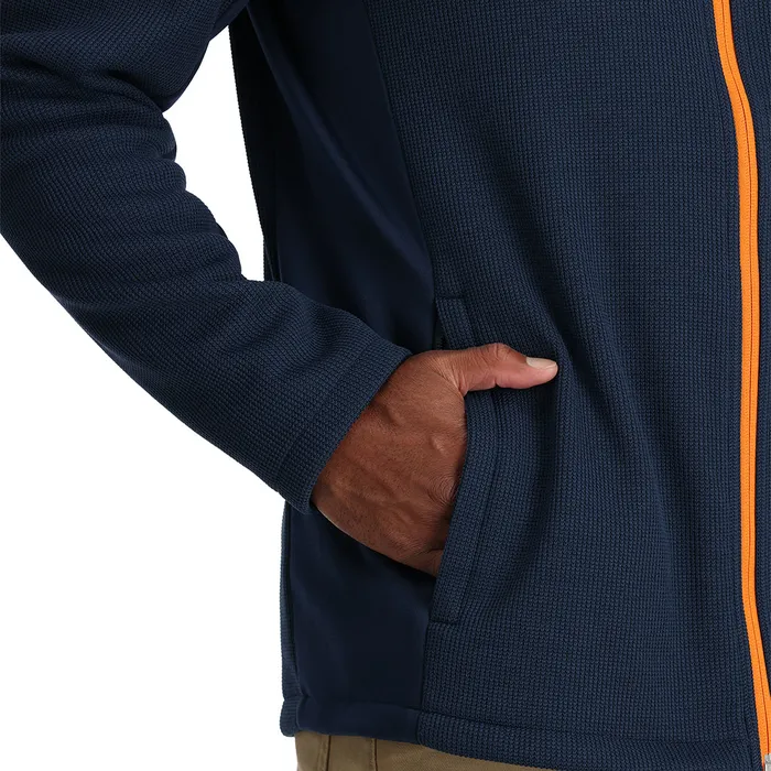 Mens Bandit Full Zip 8211 True Navy Spyder Fleece
