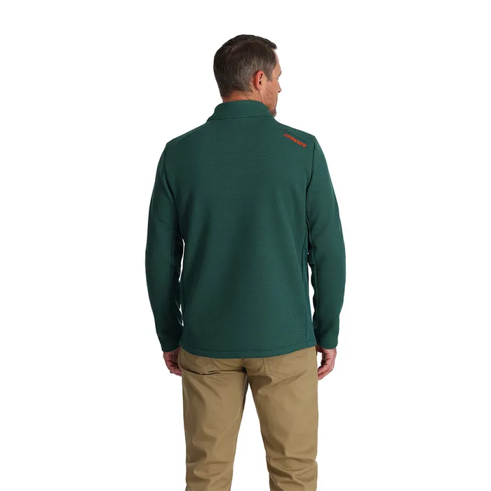 Mens Bandit Half Zip 8211 Cypress Green Spyder Fleece