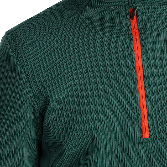 Mens Bandit Half Zip 8211 Cypress Green Spyder Fleece
