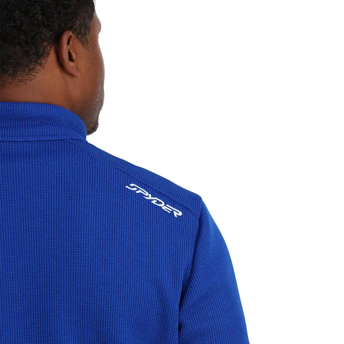 Mens Bandit Half Zip 8211 Electric Blue Spyder Fleece