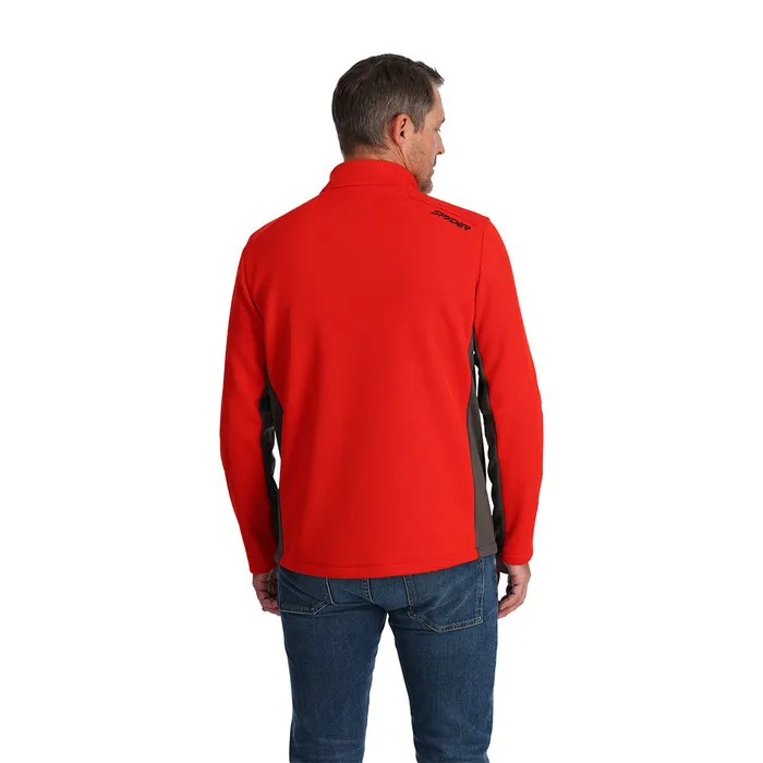 Mens Bandit Half Zip 8211 Volcano Spyder Fleece