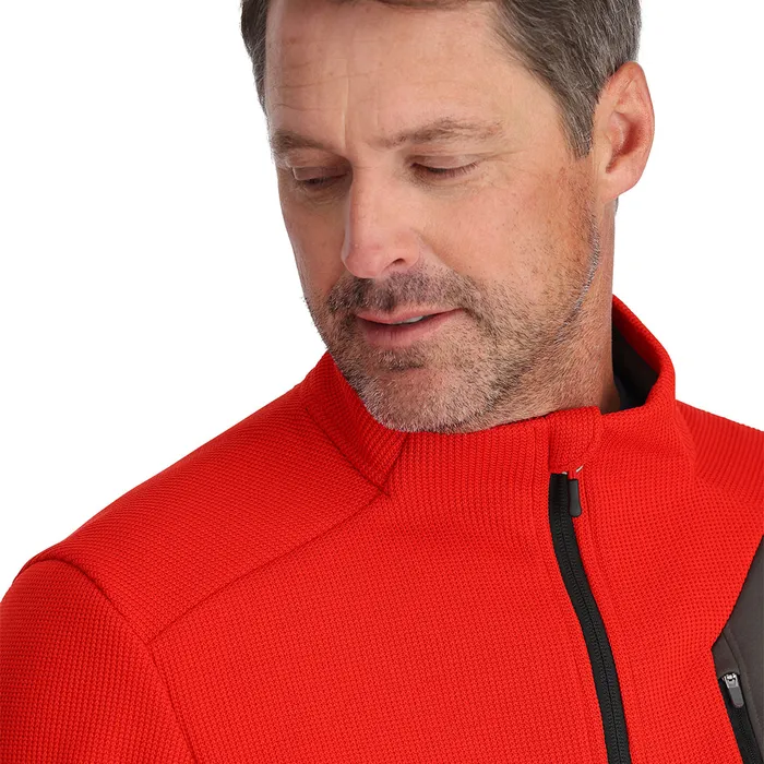 Mens Bandit Half Zip 8211 Volcano Spyder Fleece