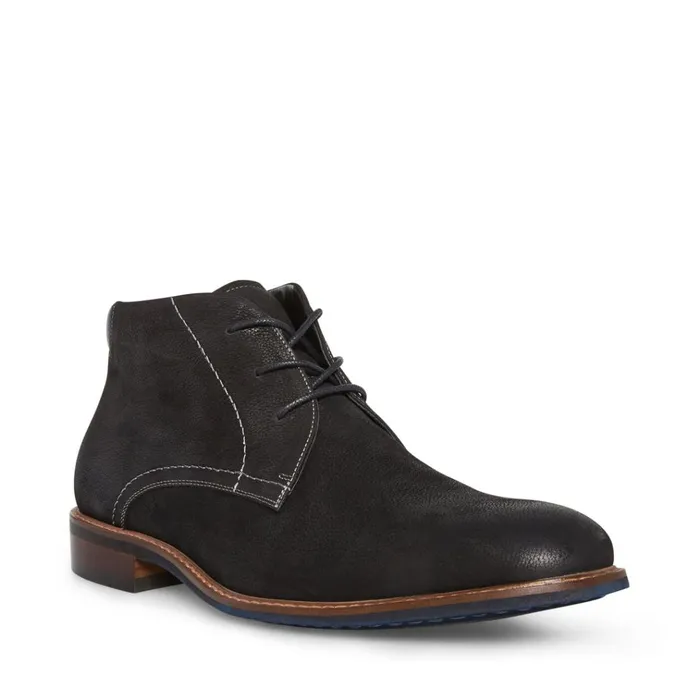 Mens Baran Black Nubuck Steve Madden Boots Mens Baran Black Nubuck Steve Madden Boots