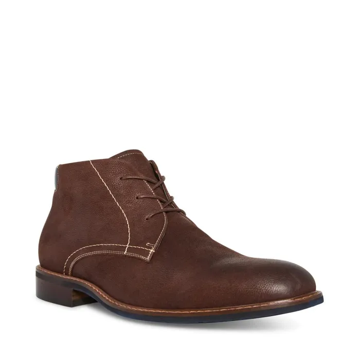 Mens Baran Brown Nubuck Steve Madden Boots Mens Baran Brown Nubuck Steve Madden Boots