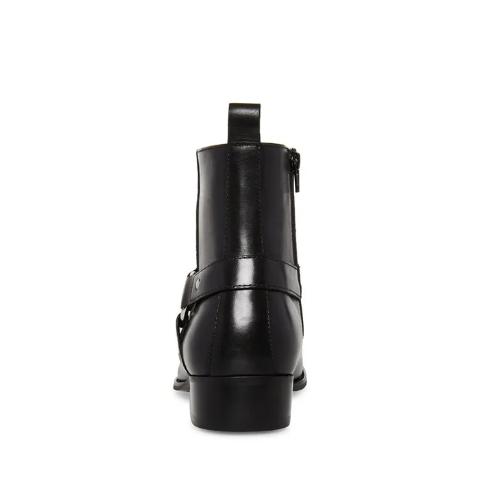 Mens Dash Black Leather Steve Madden Boots Mens Dash Black Leather Steve Madden Boots