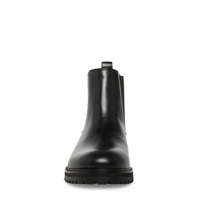 Mens Duren Black Leather Steve Madden Boots