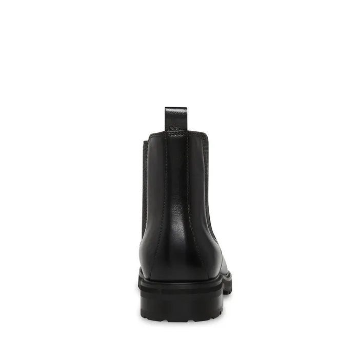 Mens Duren Black Leather Steve Madden Boots