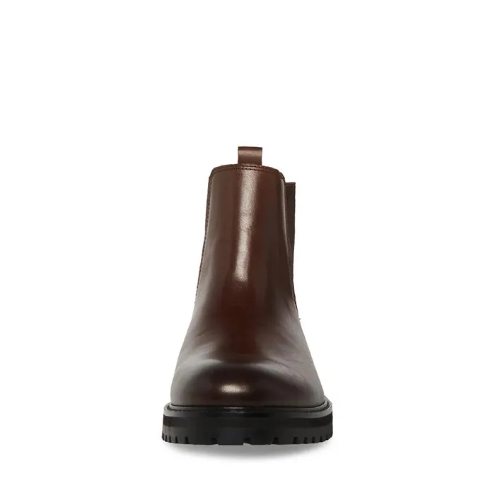 Mens Duren Brown Leather Steve Madden Boots