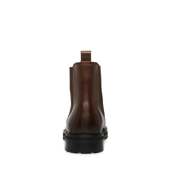 Mens Duren Brown Leather Steve Madden Boots