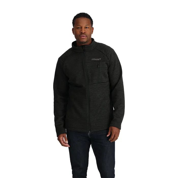 Mens Encore Full Zip 8211 Black Spyder Fleece
