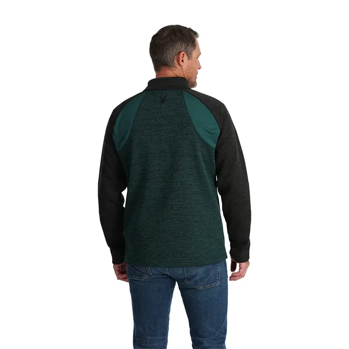 Mens Encore Half Zip 8211 Cypress Green Spyder Fleece