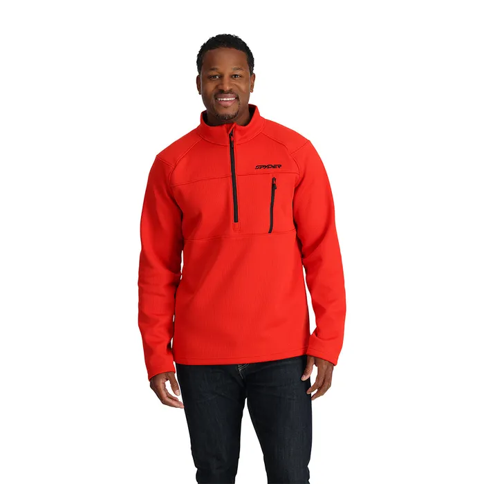 Mens Encore Half Zip 8211 Volcano Spyder Fleece
