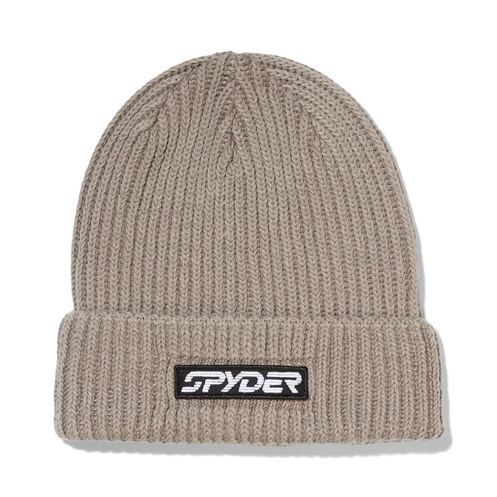 Mens Groomers Beanie 8211 Desert Taupe Spyder Hats