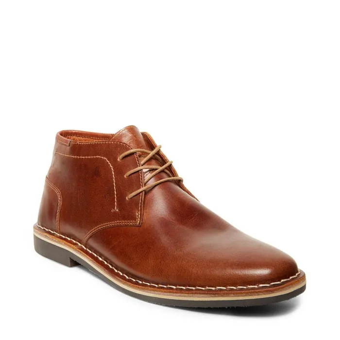 Mens Harken Cognac Leather Steve Madden Boots