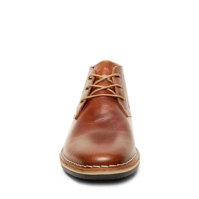 Mens Harken Cognac Leather Steve Madden Boots