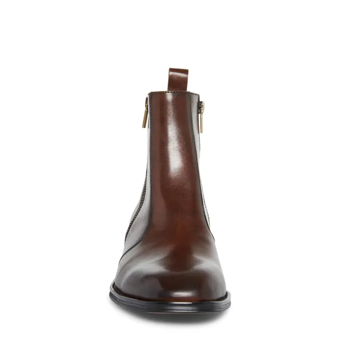Mens Haynes Brown Leather Steve Madden Boots Mens Haynes Brown Leather Steve Madden Boots