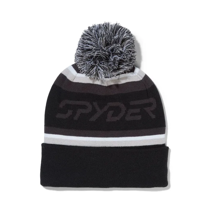 Mens Icebox Pom 8211 Black Spyder Hats