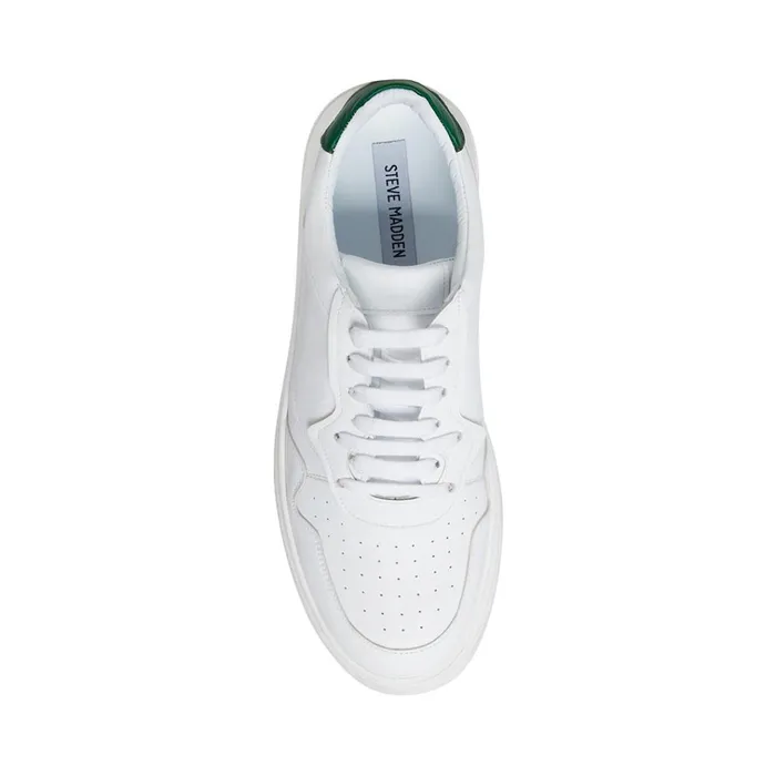 Mens Jorgee WhiteGreen Steve Madden Sneakers