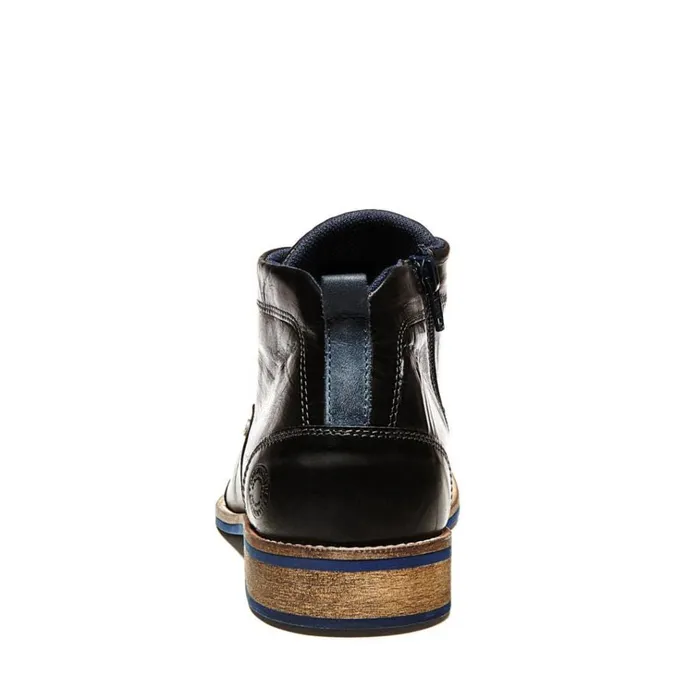 Mens Kramerr Black Leather Steve Madden Boots