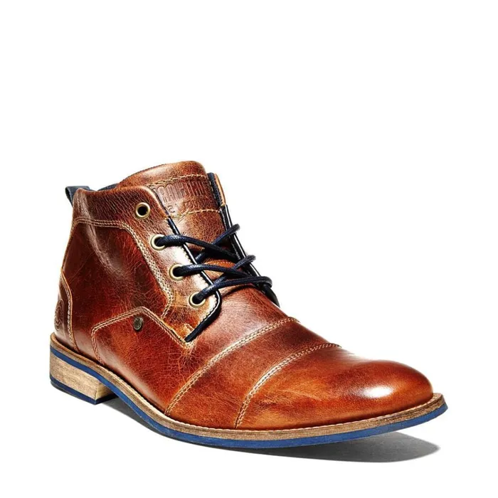 Mens Kramerr Tan Leather Steve Madden Boots