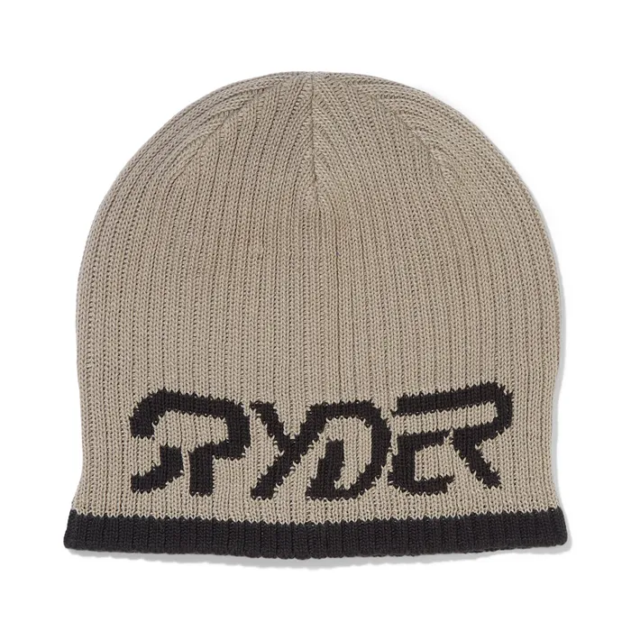 Mens Logo Beanie 8211 Desert Taupe Spyder Hats