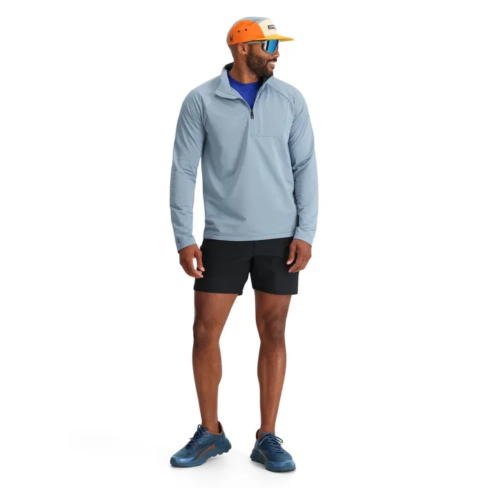 Mens Matrix Gridweb Half Zip 8211 Blue Fog Spyder Fleece