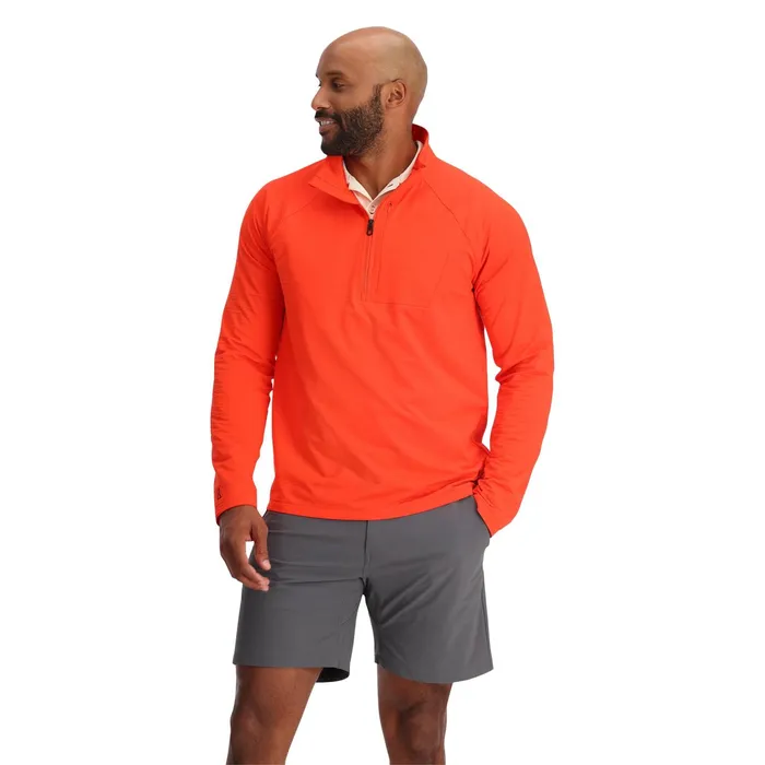 Mens Matrix Gridweb Half Zip 8211 Twisted Orange Spyder Fleece