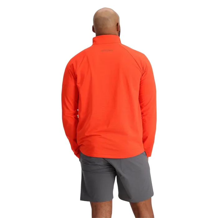 Mens Matrix Gridweb Half Zip 8211 Twisted Orange Spyder Fleece