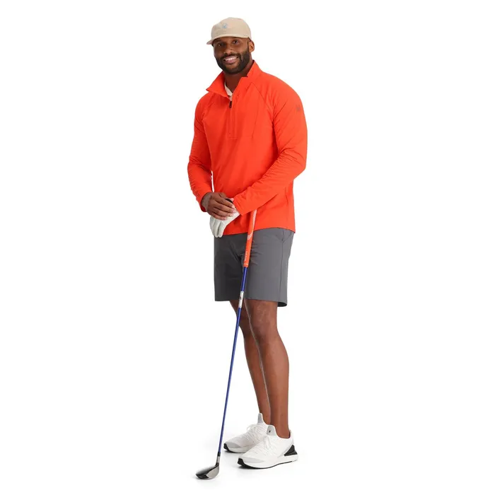 Mens Matrix Gridweb Half Zip 8211 Twisted Orange Spyder Fleece