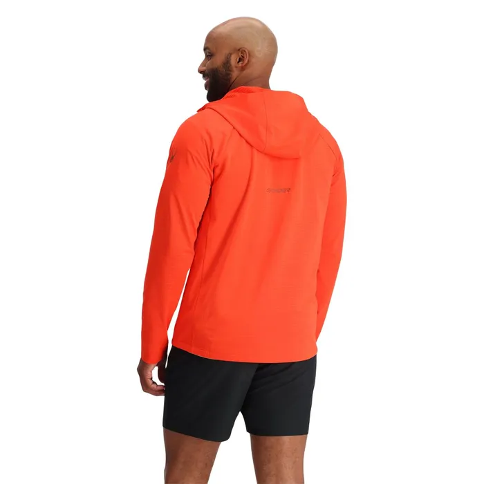 Mens Matrix Gridweb Hoodie 8211 Twisted Orange Spyder Fleece