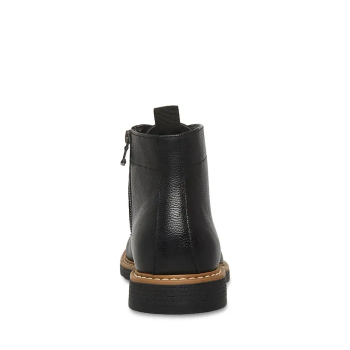 Mens Mitchell Black Leather Steve Madden Boots