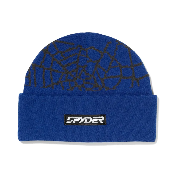 Mens Nebula Beanie 8211 Electric Blue Spyder Hats