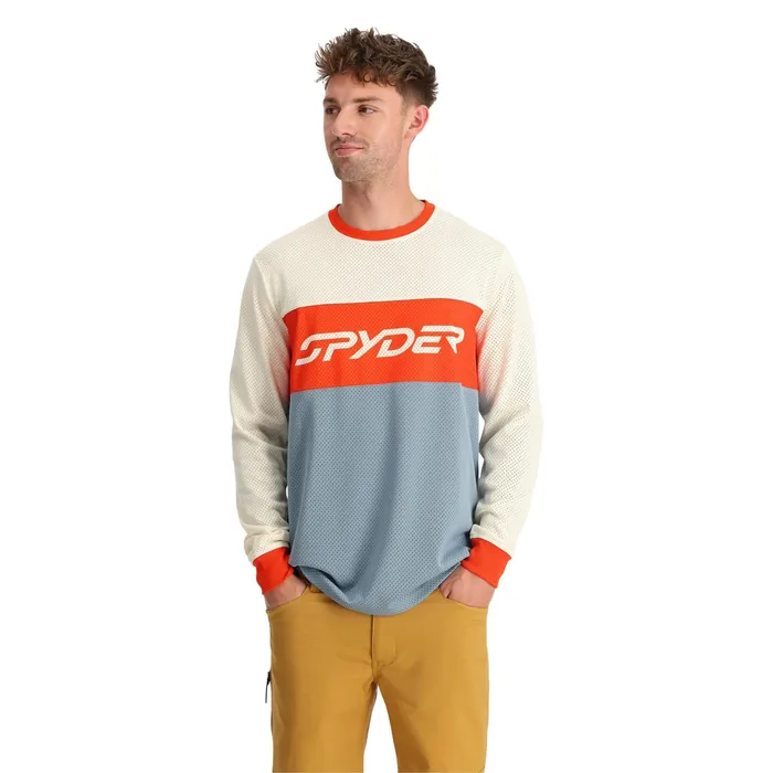 Mens Olson Long Sleeve Jersey 8211 Blue Fog Spyder Performance