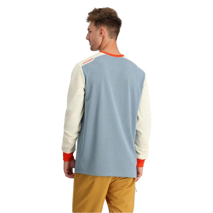 Mens Olson Long Sleeve Jersey 8211 Blue Fog Spyder Performance
