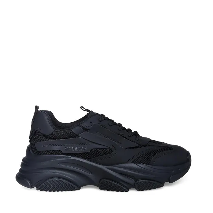 Mens Possess Black Steve Madden Sneakers