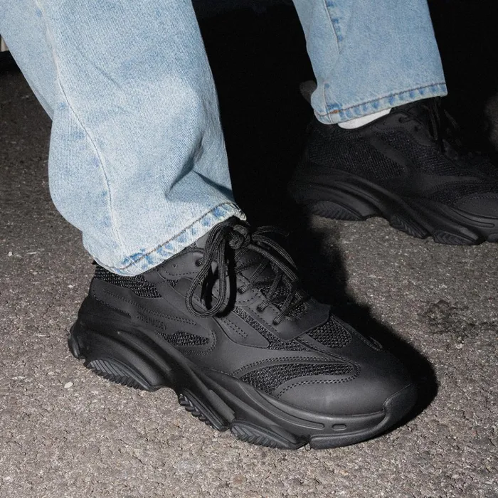 Mens Possess Black Steve Madden Sneakers