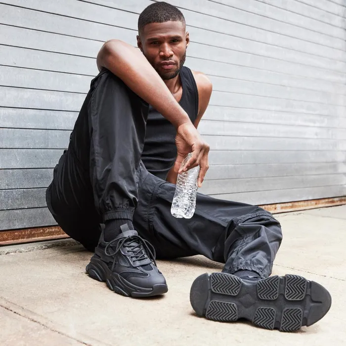 Mens Possess Black Steve Madden Sneakers