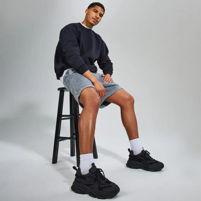 Mens Possess Black Steve Madden Sneakers