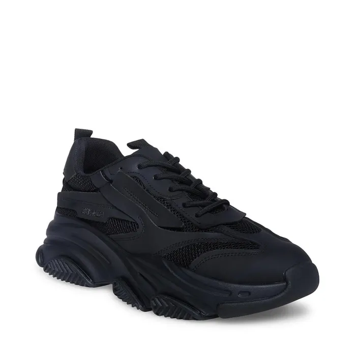 Mens Possess Black Steve Madden Sneakers