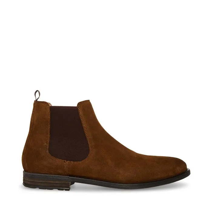 Mens Richard Cognac Suede Steve Madden Boots