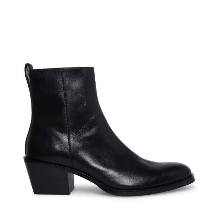 Mens Richie Black Leather Steve Madden Boots