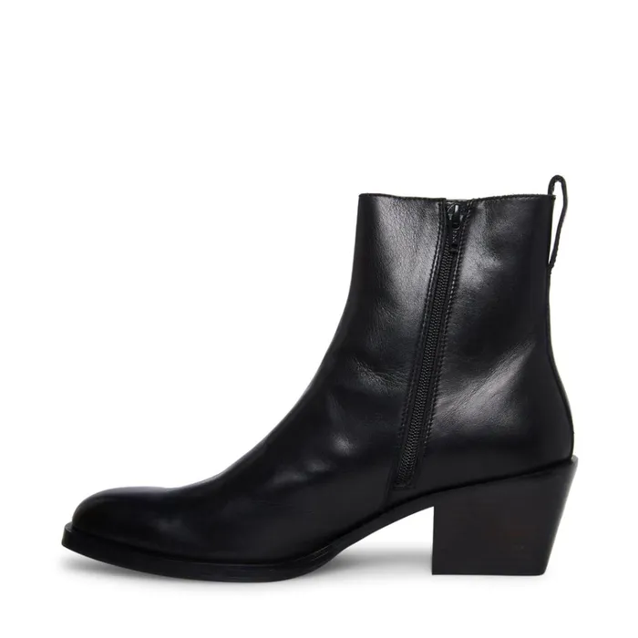 Mens Richie Black Leather Steve Madden Boots