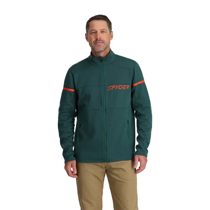 Mens Speed Fleece Full Zip 8211 Cypress Green Spyder Fleece