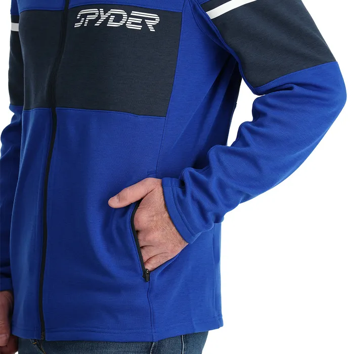 Mens Speed Fleece Full Zip 8211 Electric Blue Spyder Fleece