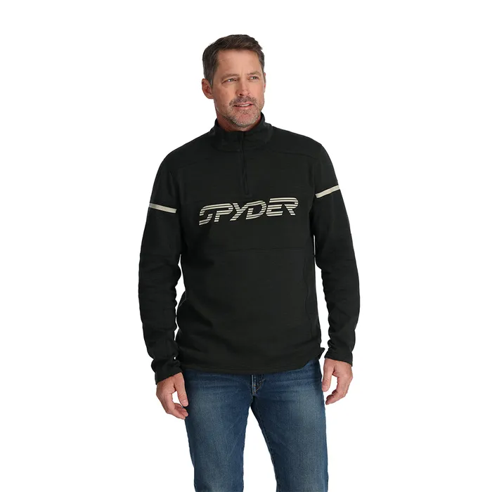 Mens Speed Fleece Half Zip 8211 Black Spyder Fleece